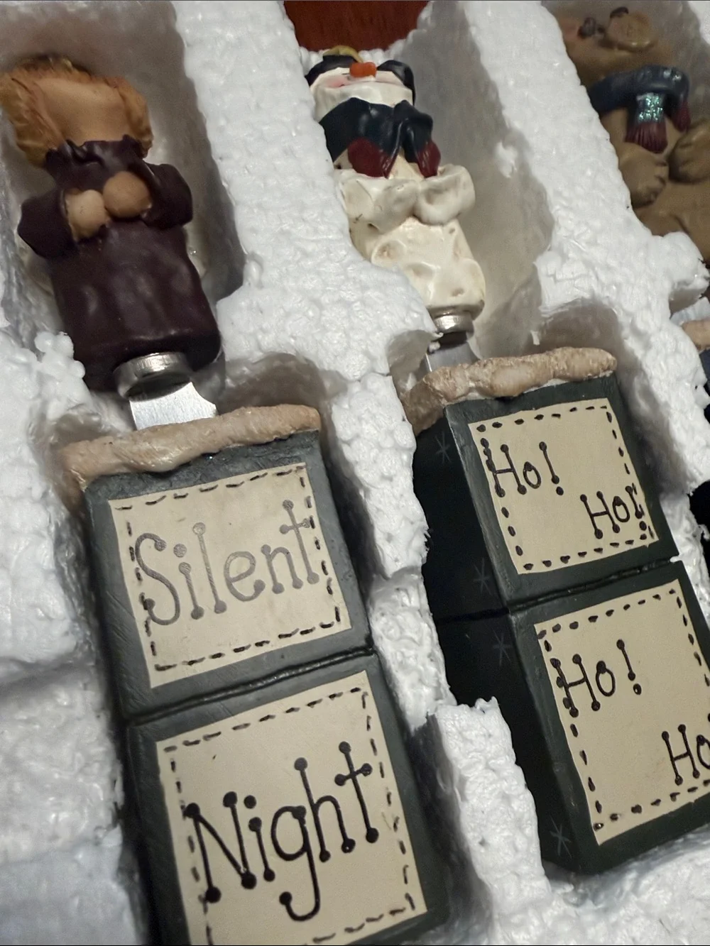 Holiday Ceramic butter spreader Set - set of 4 Holiday festive